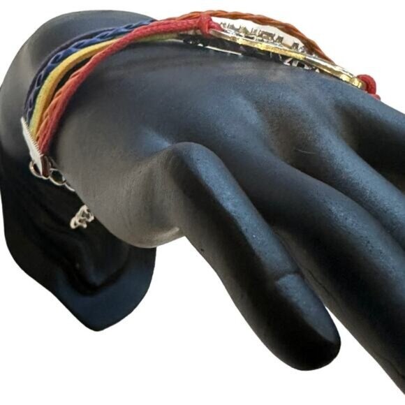 Multicolor Love Infinity Charm Bracelet With Heart Pendant & Adjustable Chain Fo - Picture 6 of 6